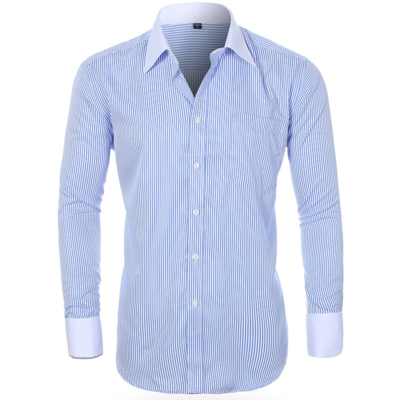 Cross-border Hot Sale Amazon Shirt Men's Casual Spring and Summer ebay Business Men's French Cufflinks plus size Men's Shirt