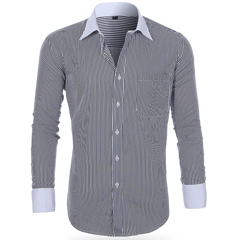 Cross-border Hot Sale Amazon Shirt Men's Casual Spring and Summer ebay Business Men's French Cufflinks plus size Men's Shirt