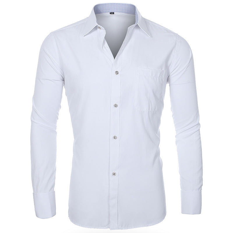 Cross-border Hot Sale Amazon Shirt Men's Casual Spring and Summer ebay Business Men's French Cufflinks plus size Men's Shirt