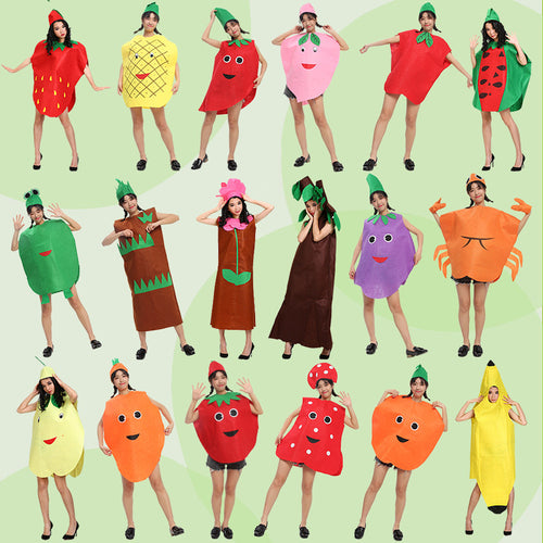 Adult Children's Day Performance Costume Non-woven Fruit and Vegetable Handmade Environmentally Friendly Show Clothes