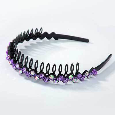 Wholesale Internet celebrity toothed non-slip headband hair band women's hairpin hair clip headdress women's all-match rhinestone hair pressing hair ring