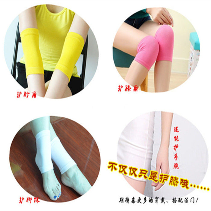 Spring and Summer Thin Large Size Knee Pad Men's and Women's Elbow Pad Sports Running Adult Air-conditioned Room Warm Old Cold Leg Knee Cover