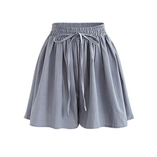 Large Size Wide Leg Shorts for Women Summer Plus Fat New Chiffon Pants Skirt Single Layer Elastic Waist Loose Versatile Korean Style Casual Pants