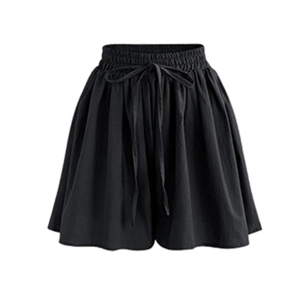 Large Size Wide Leg Shorts for Women Summer Plus Fat New Chiffon Pants Skirt Single Layer Elastic Waist Loose Versatile Korean Style Casual Pants