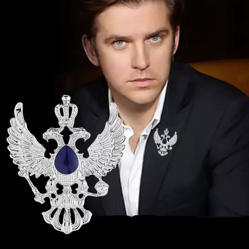 Tie Buckle Cross-Border Hot-Selling Formal Accessories Personalized Trendy Men's Rudder Eagle Chinese Style Flowery Gold Men's Tie