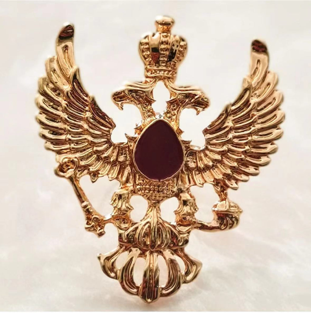 Tie Buckle Cross-Border Hot-Selling Formal Accessories Personalized Trendy Men's Rudder Eagle Chinese Style Flowery Gold Men's Tie