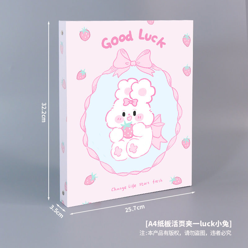 Special Paper Loose-leaf Cardboard Case A4DIY Cover Four Holes Removable Small Fresh Hand Account Note Cover