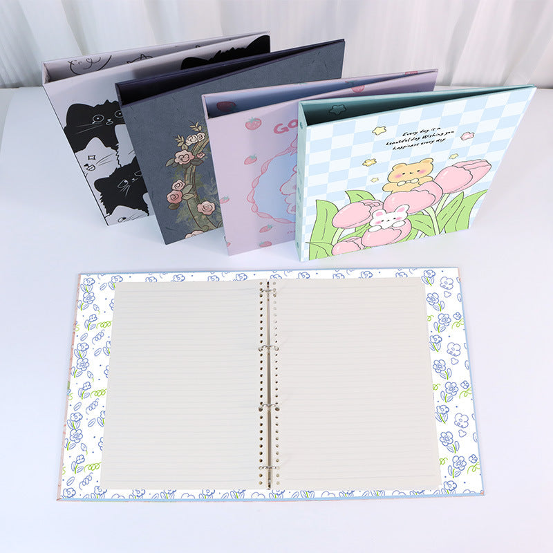 Special Paper Loose-leaf Cardboard Case A4DIY Cover Four Holes Removable Small Fresh Hand Account Note Cover