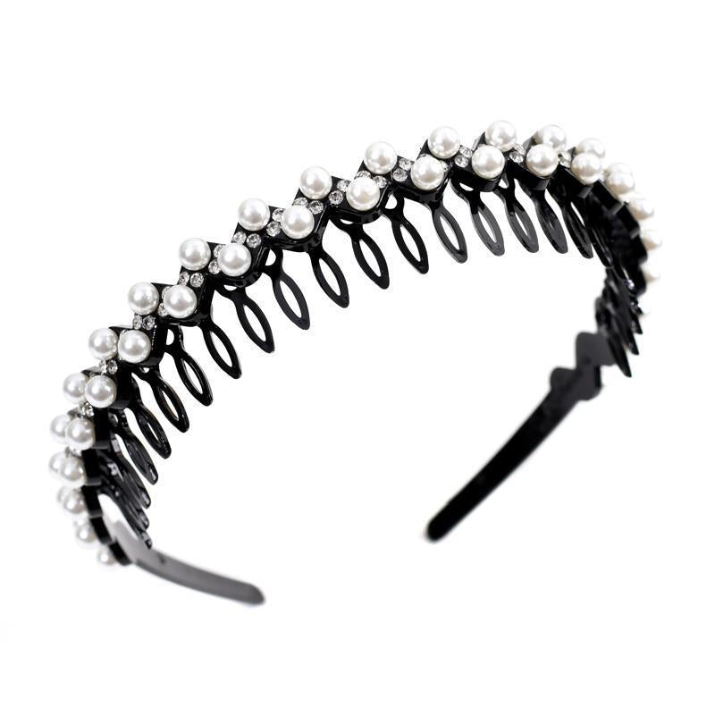 Wholesale Internet celebrity toothed non-slip headband hair band women's hairpin hair clip headdress women's all-match rhinestone hair pressing hair ring