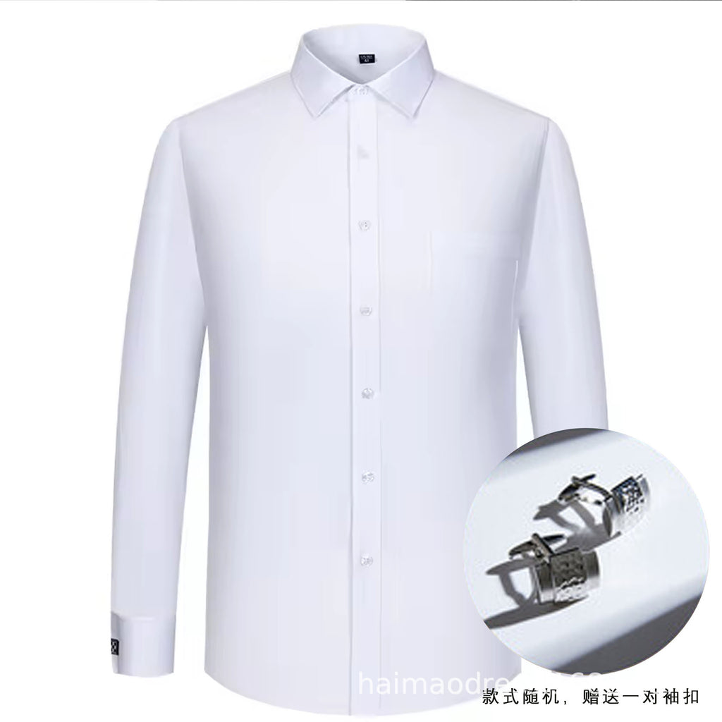 Cross-border Hot Sale Amazon Shirt Men's Casual Spring and Summer ebay Business Men's French Cufflinks plus size Men's Shirt
