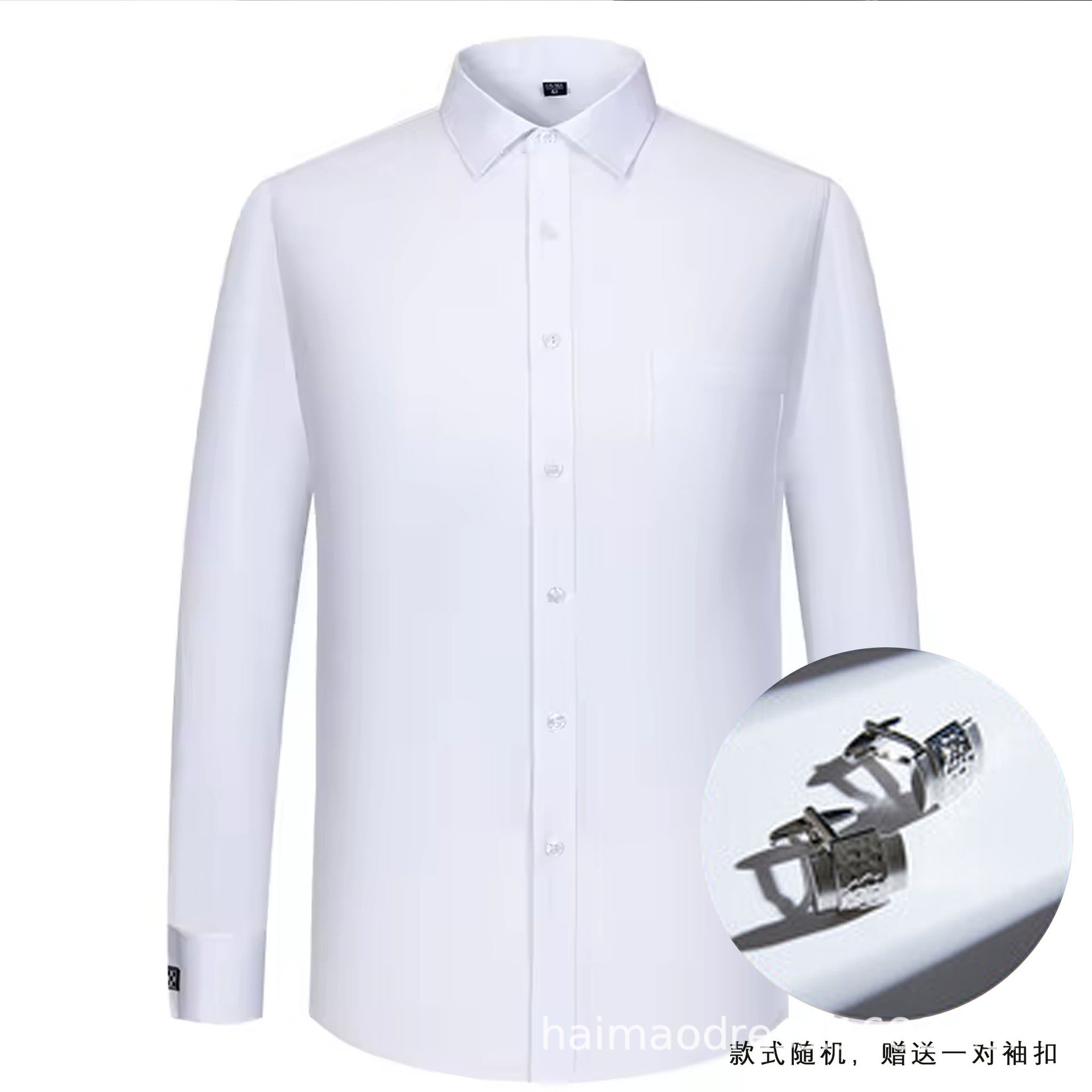 Cross-border Hot Sale Amazon Shirt Men's Casual Spring and Summer ebay Business Men's French Cufflinks plus size Men's Shirt