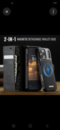 Magnetic wallet. Phone case