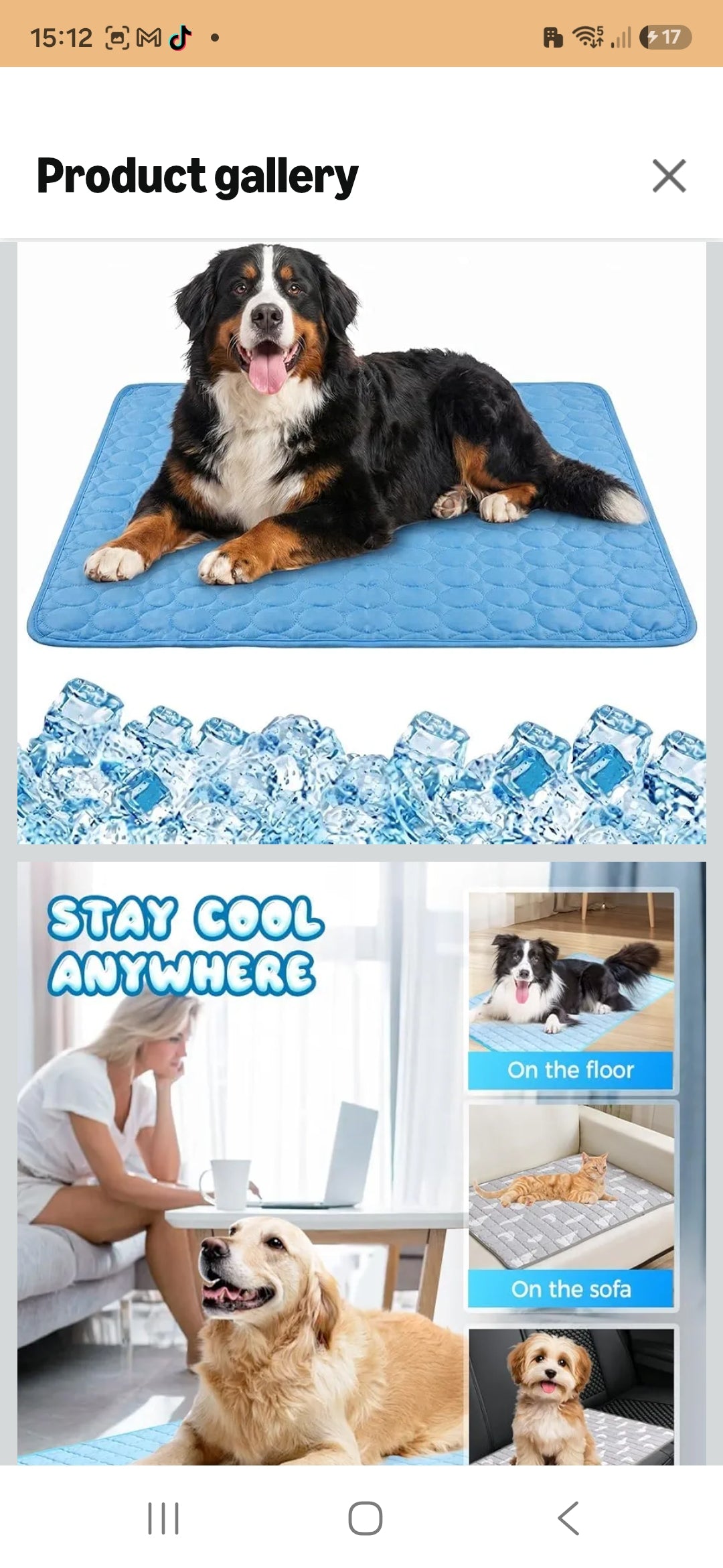 Pet self cooling dogs matt