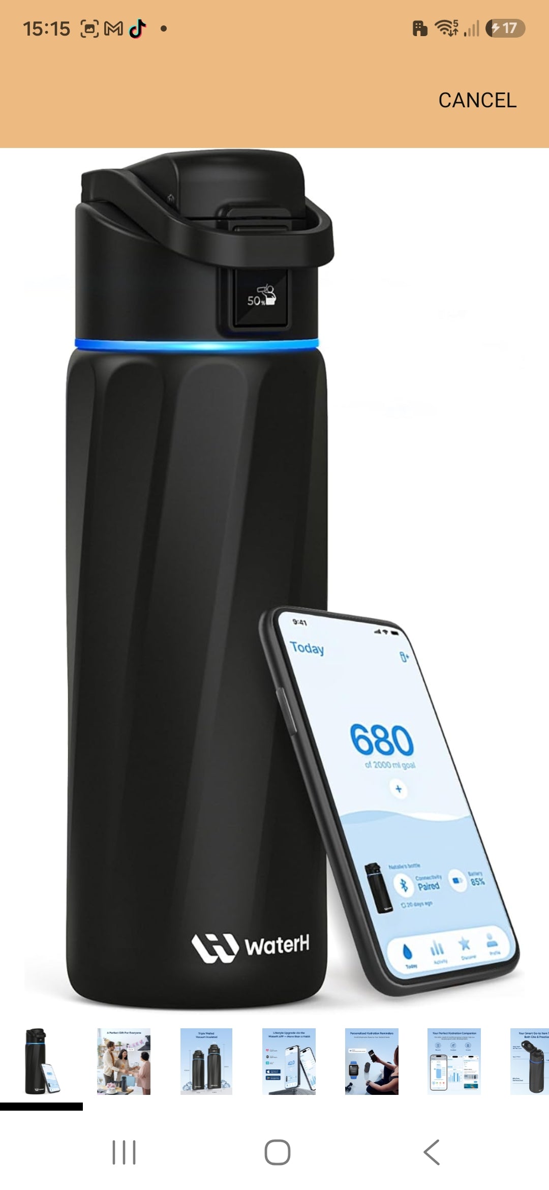 Smart water bottle