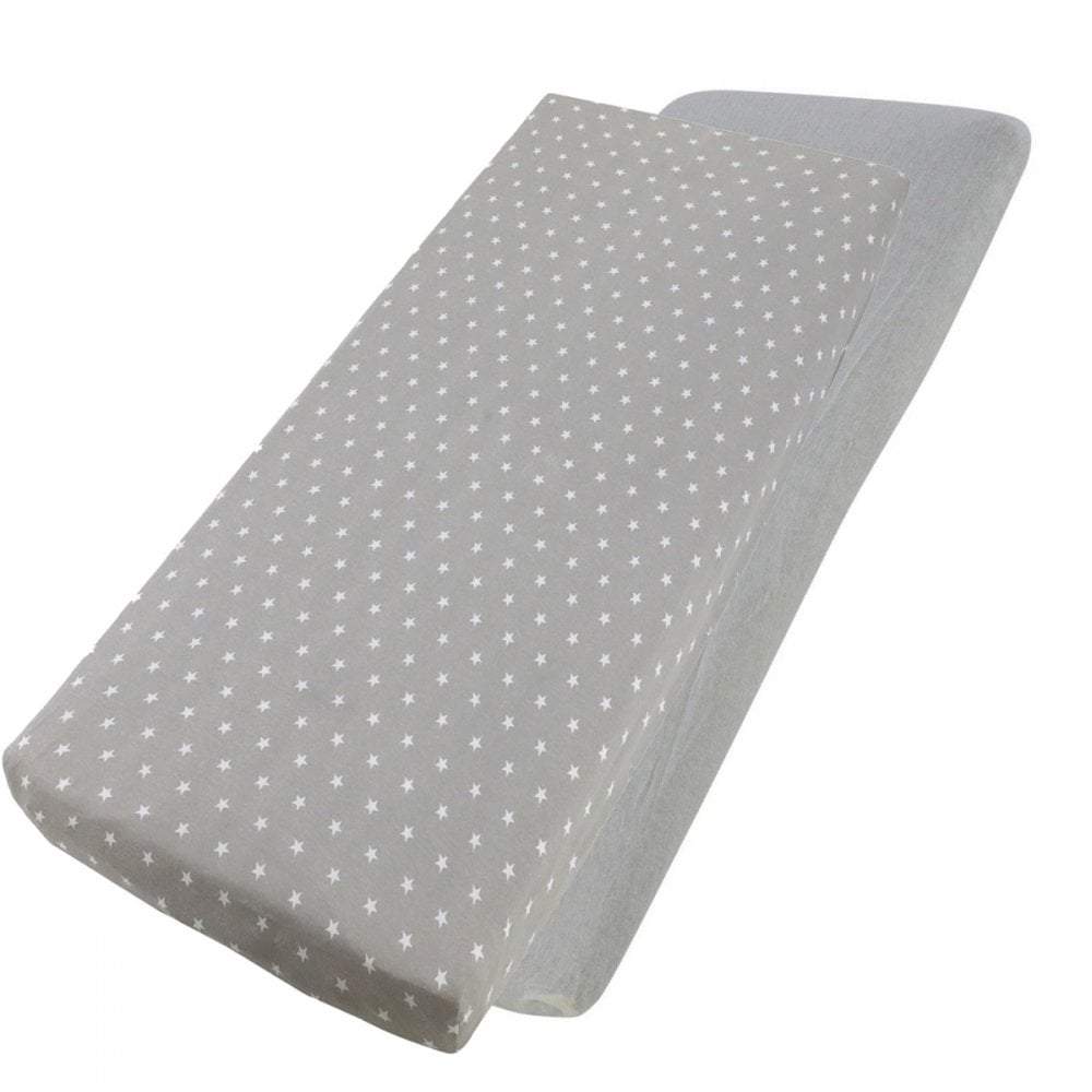 Crib Jersey Fitted Sheets 100% Cotton 40x90cm - Pack Of 2 - Fits All Models