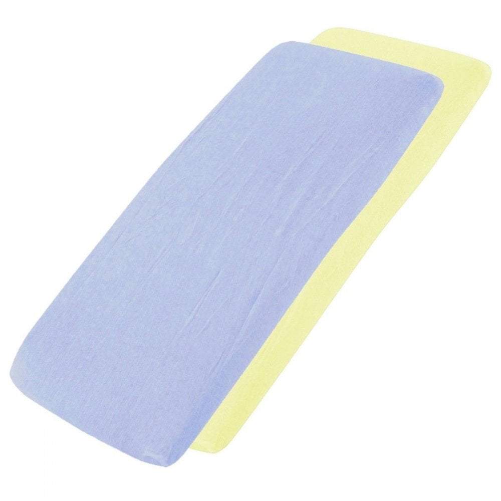 Crib Jersey Fitted Sheets 100% Cotton 40x90cm - Pack Of 2 - Fits All Models