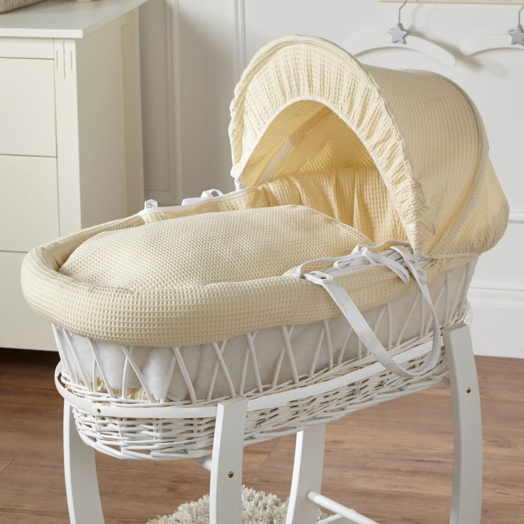 Wicker Moses Basket-No stand included.